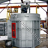 Промышленная шахтная печь для термообработки